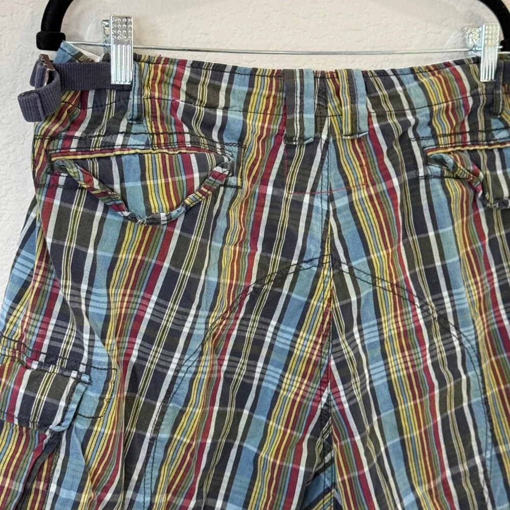 Vintage Polo Ralph Lauren Men Plaid Cargo Shorts Multi Color Type C-1 Utility 44